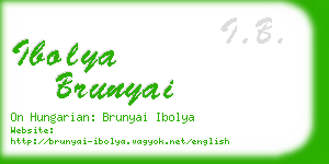 ibolya brunyai business card